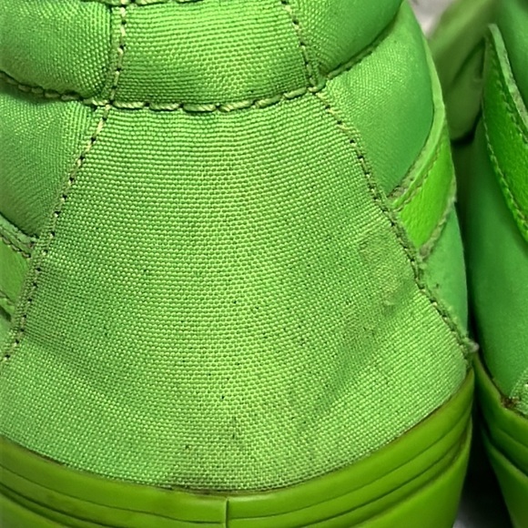 Vans Sk8 Hi Pro Classic Neon Green Skate Shoes Sneakers Mens 6.5 Womens 8 Hi-Top - Picture 10 of 11